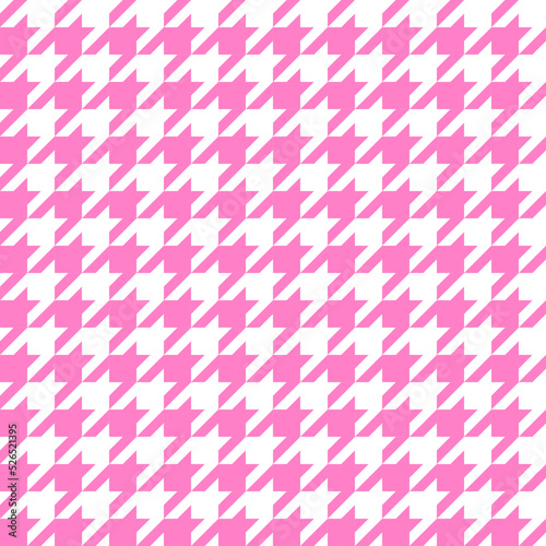 houndstooth seamless pink and white pattern photo