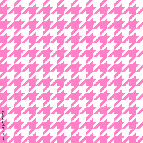 houndstooth seamless pink and white pattern