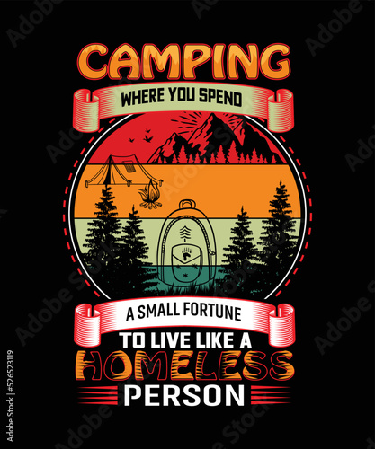 Camping where you spend a small fortune to live like a homeless person