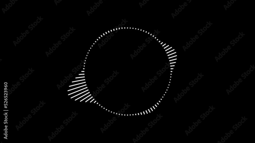 White Circle Audio music waves Frame. Music waves oscillate. Digital Sound wave or frequency Frame. Abstract circle sound wave. 
