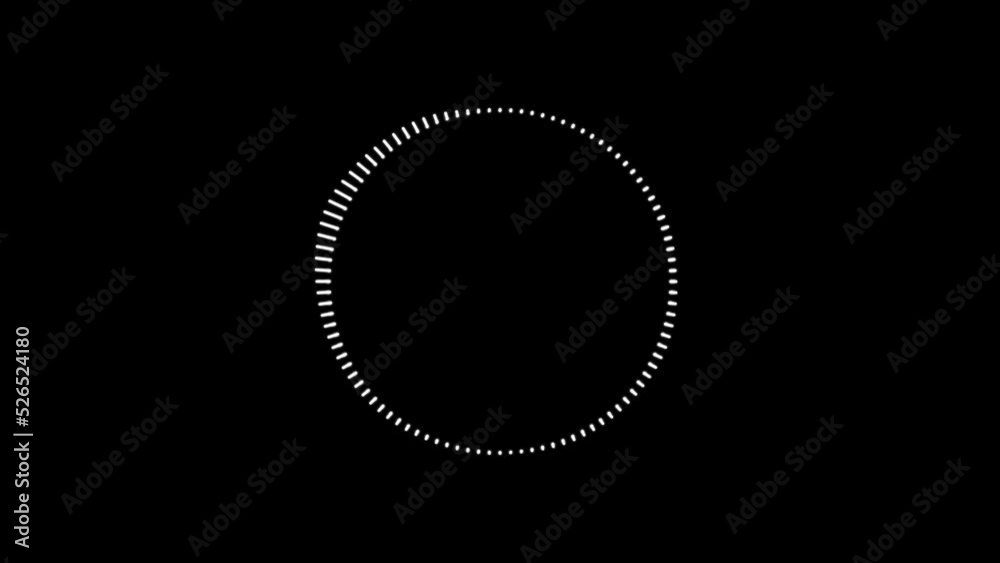 Circle Audio music waves Frame. Sound Waves Frequency animation. white Music waves oscillate. Digital Sound wave or frequency Frame.