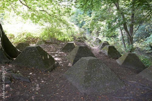 World War Two tank traps in Surrey, England.  photo