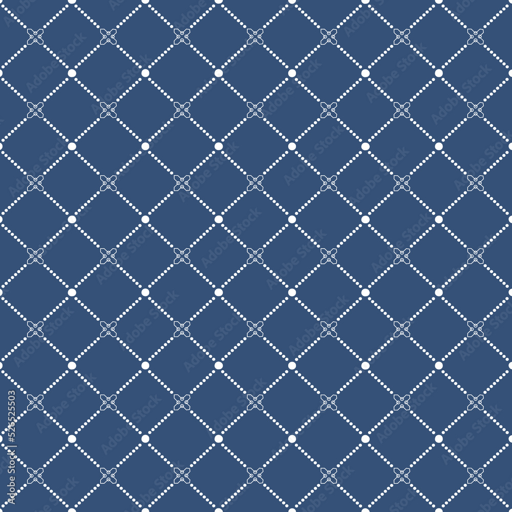 Seamless Geometric Pattern. lines and spots white and Blue background. Infantile Style Geometric Print. Seamless Geometric Pattern. lines and spots white and Blue background. Infantile Style Geometric Print.