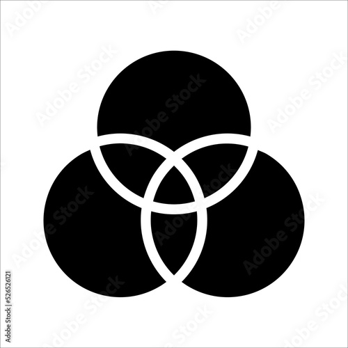 Venn diagram icon. Venn diagram linear symbol design from Analytics collection. vector illustration on white background.