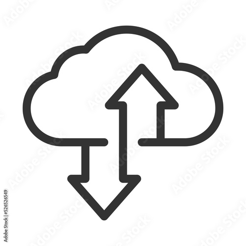 Upload download cloud arrow icon symbol. Vector illustration.