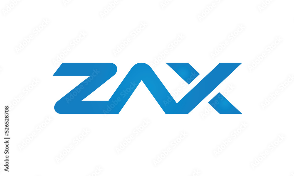 initial letters ZAX linked creative modern monogram lettermark logo design, connected letters typography logo icon vector illustration initial letters ZAX linked creative modern monogram lettermark logo design, connected letters typography logo icon vector illustration
