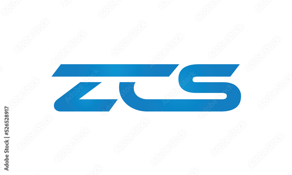 initial letters ZCS linked creative modern monogram lettermark logo design, connected letters typography logo icon vector illustration