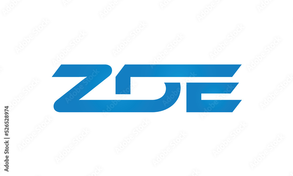 initial letters ZDE linked creative modern monogram lettermark logo design, connected letters typography logo icon vector illustration initial letters ZDE linked creative modern monogram lettermark logo design, connected letters typography logo icon vector illustration