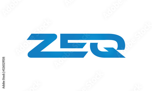 initial letters ZEQ linked creative modern monogram lettermark logo design, connected letters typography logo icon vector illustration © PIARA KHATUN