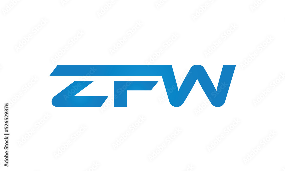 initial letters ZFW linked creative modern monogram lettermark logo design, connected letters typography logo icon vector illustration initial letters ZFW linked creative modern monogram lettermark logo design, connected letters typography logo icon vector illustration