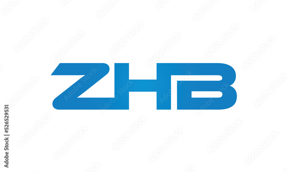 initial letters ZHB linked creative modern monogram lettermark logo design, connected letters typography logo icon vector illustration initial letters ZHB linked creative modern monogram lettermark logo design, connected letters typography logo icon vector illustration