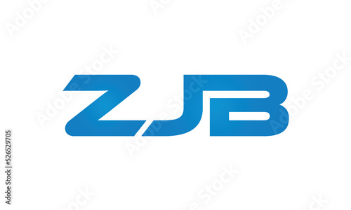 initial letters ZJB linked creative modern monogram lettermark logo design, connected letters typography logo icon vector illustration © PIARA KHATUN