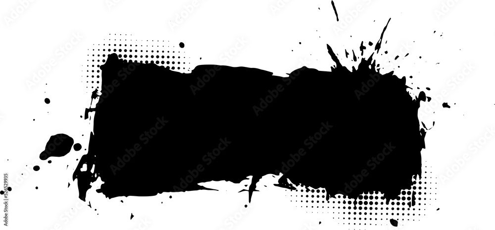 abstract brush stroke for copy space in retro comic style design