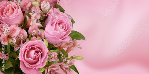 Beautiful rose and alstroem...