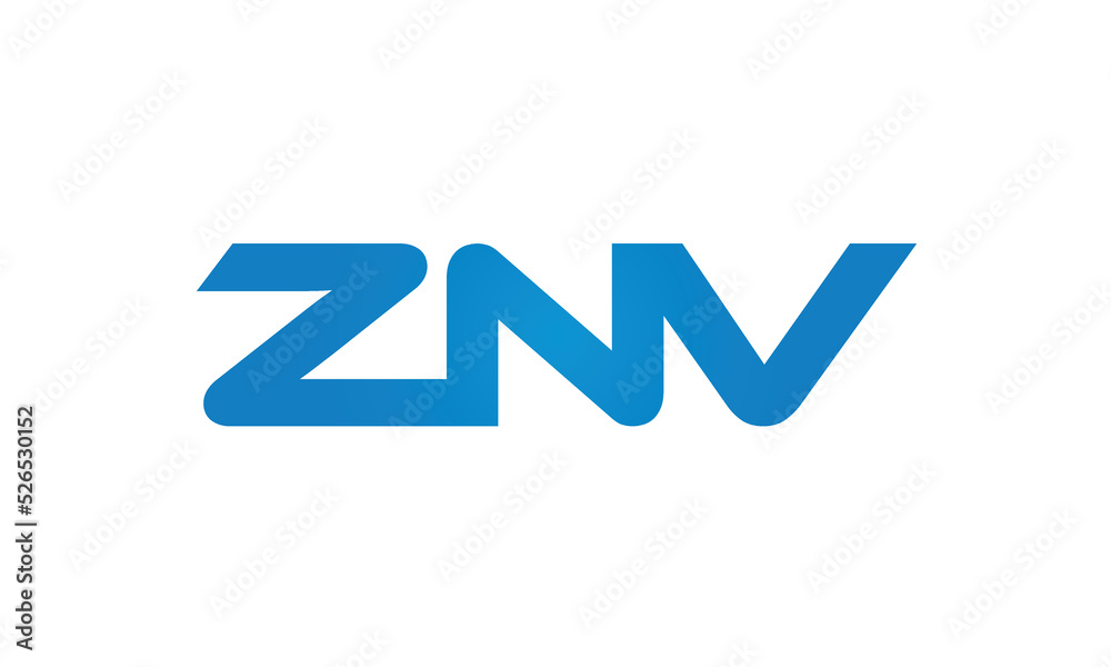 initial letters ZNV linked creative modern monogram lettermark logo design, connected letters typography logo icon vector illustration initial letters ZNV linked creative modern monogram lettermark logo design, connected letters typography logo icon vector illustration