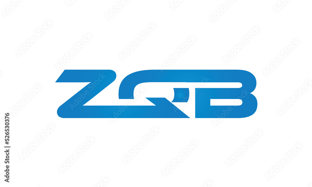 initial letters ZQB linked creative modern monogram lettermark logo design, connected letters typography logo icon vector illustration initial letters ZQB linked creative modern monogram lettermark logo design, connected letters typography logo icon vector illustration