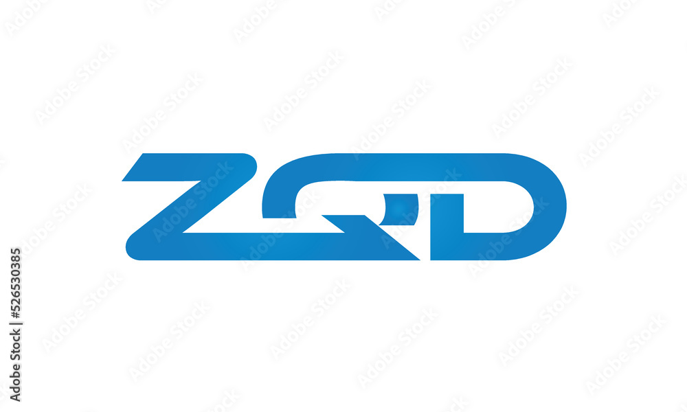 initial letters ZQD linked creative modern monogram lettermark logo design, connected letters typography logo icon vector illustration initial letters ZQD linked creative modern monogram lettermark logo design, connected letters typography logo icon vector illustration