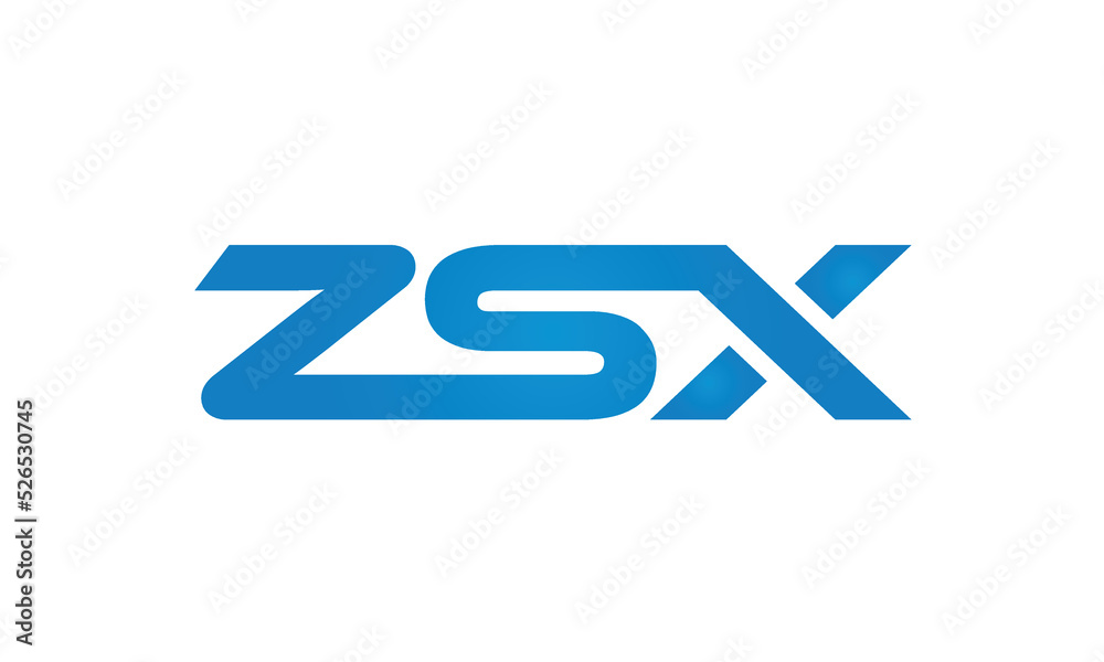 initial letters ZSX linked creative modern monogram lettermark logo design, connected letters typography logo icon vector illustration initial letters ZSX linked creative modern monogram lettermark logo design, connected letters typography logo icon vector illustration