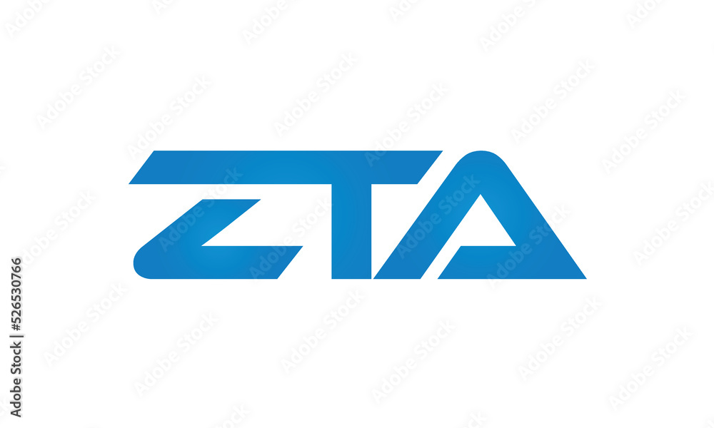 initial letters ZTA linked creative modern monogram lettermark logo design, connected letters typography logo icon vector illustration initial letters ZTA linked creative modern monogram lettermark logo design, connected letters typography logo icon vector illustration