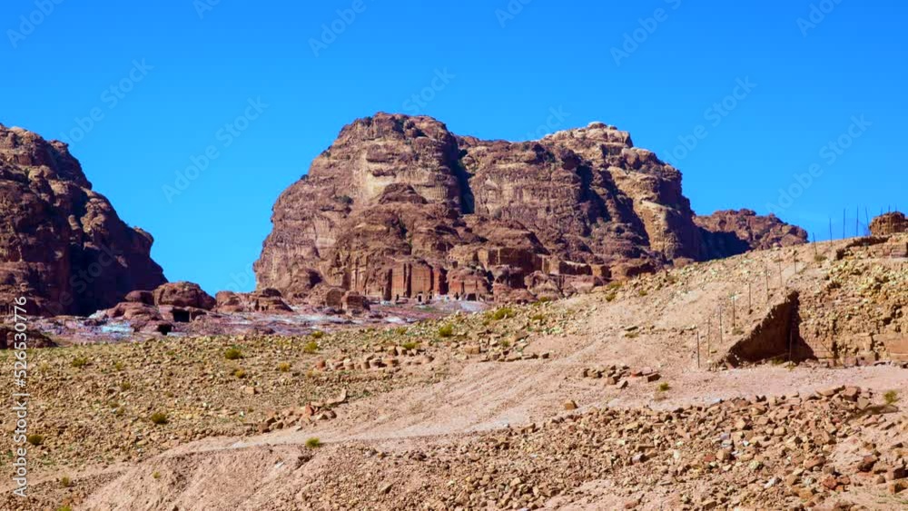 The ancient city of Petra - Famous historical and archaeological landmark in Jordan The ancient city of Petra - Famous historical and archaeological landmark in Jordan