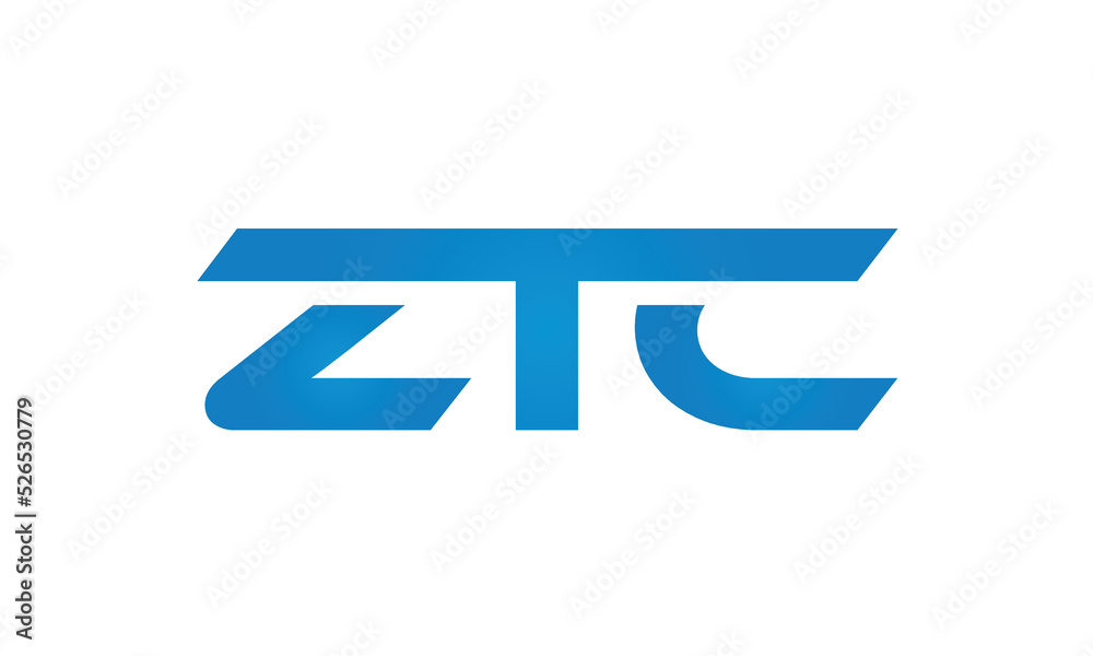 initial letters ZTC linked creative modern monogram lettermark logo design, connected letters typography logo icon vector illustration initial letters ZTC linked creative modern monogram lettermark logo design, connected letters typography logo icon vector illustration