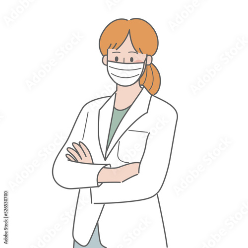 female doctor wearing surgical mask