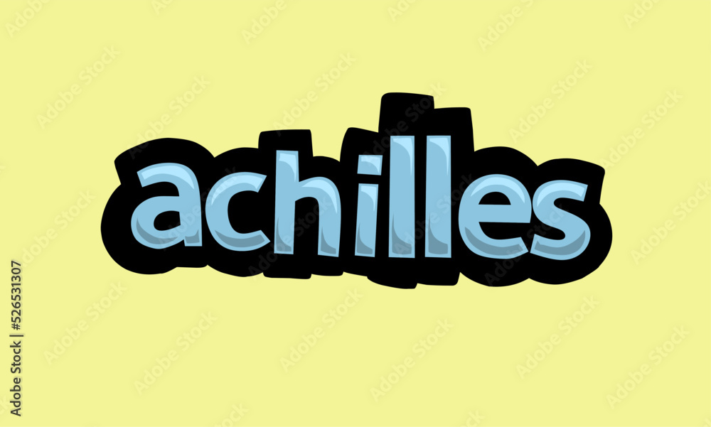 ACHILLES writing vector design on a yellow background