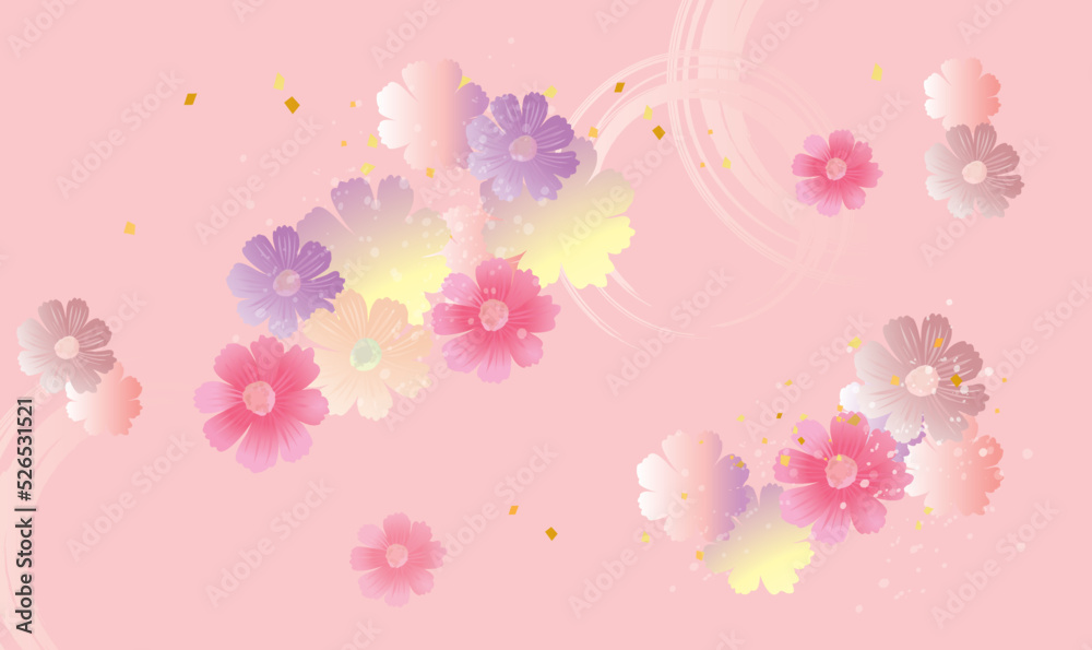 優しい花 花の背景イラスト 優しい花 花の背景イラスト