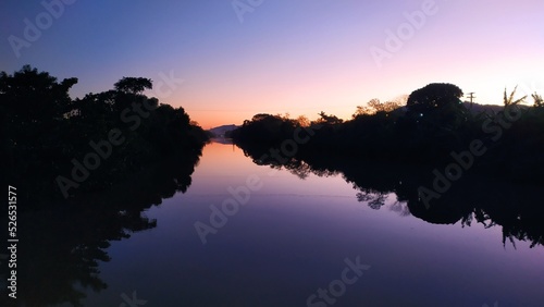 sunset over the lake