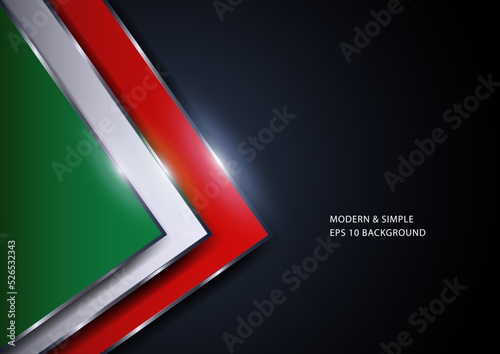 Luxurious abstract triangles background with Italy insignia