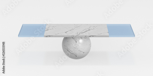 Scales on white background. Isolated 3D illustration