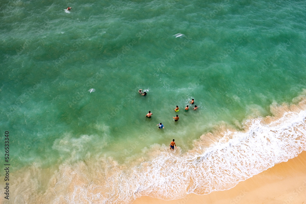 An Ariel shot of the tropical oceans in Bali. An Ariel shot of the tropical oceans in Bali.