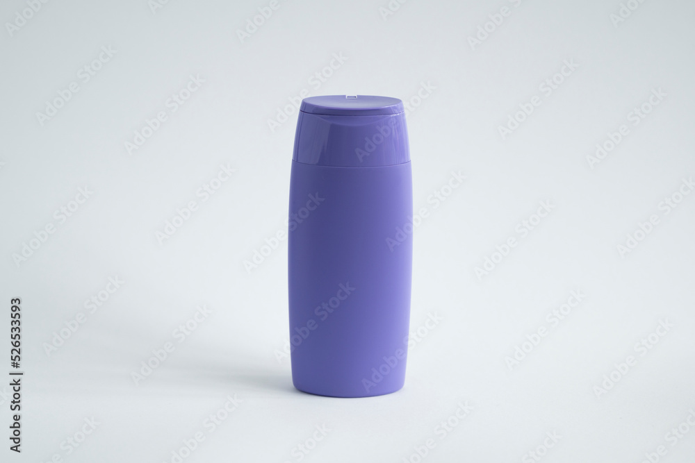 Violet blank plastic bottles isolated on white background. Violet blank plastic bottles isolated on white background.