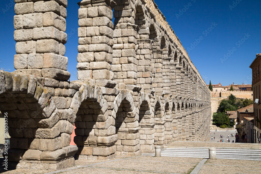 Aqueduct of Segovia from the Fernan Garcia Staircase