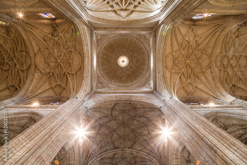 Ceiling ot the Cathedral of Segovia photo