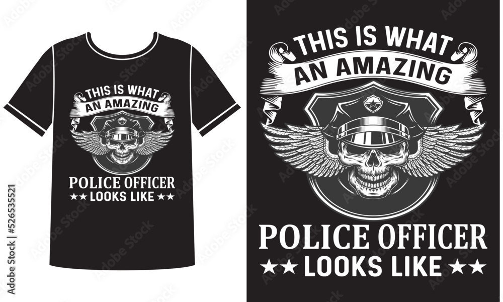 Obraz premium An amazing police officer t-shirt design concept
