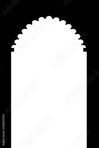 Black arch on white background, flat vector, isolate on white background