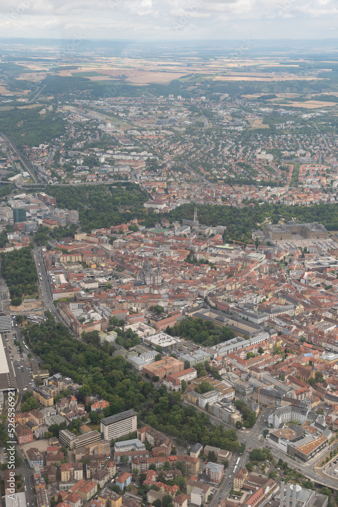 City of Wuerzburg in Germany seen from above City of Wuerzburg in Germany seen from above