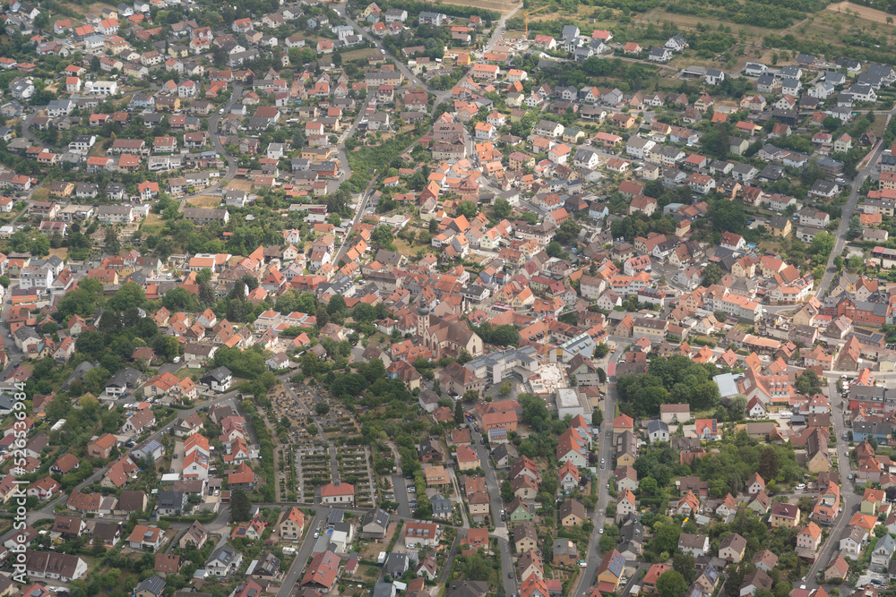 City of Hoechberg in Germany seen from above