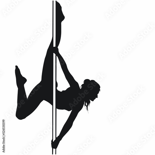 silhouette of a striptease woman