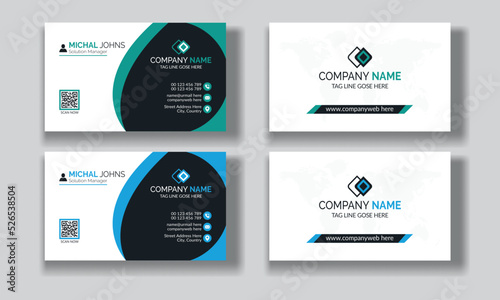 Corporate modern creative professional business card design template