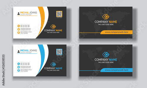 Corporate modern creative professional business card design template