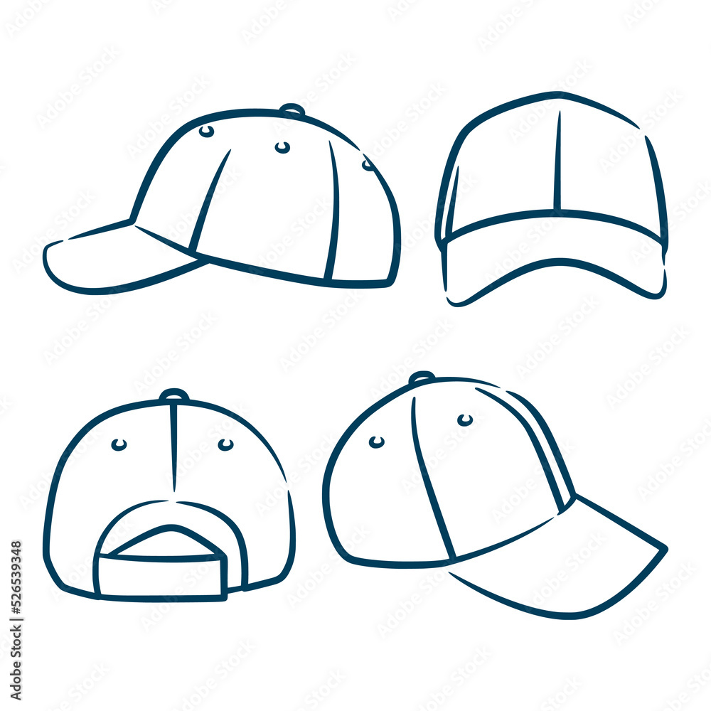 cap line art vector collection design cap line art vector collection design