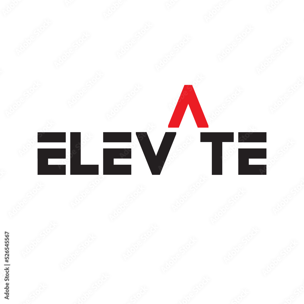 ELEVATE text logo design vector illustration. ELEVATE text logo design vector illustration.