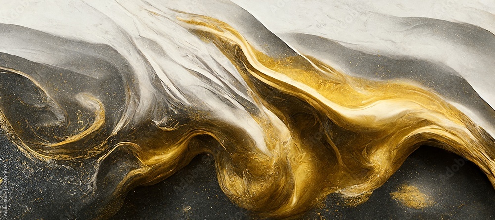 Acrylic paint mixed together. Luxurious wallpaper with gold dust. Elegant waves. Milky textures. 3D Illustration. Acrylic paint mixed together. Luxurious wallpaper with gold dust. Elegant waves. Milky textures. 3D Illustration.