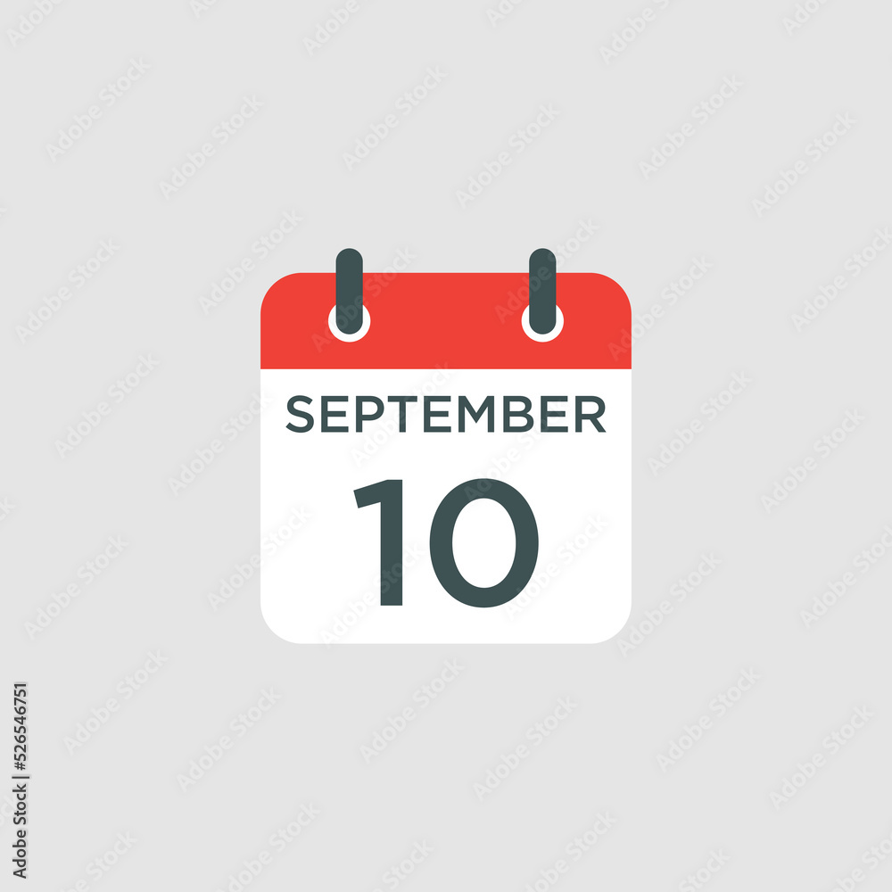 calendar - September 10 icon illustration isolated vector sign symbol calendar - September 10 icon illustration isolated vector sign symbol