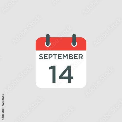 calendar - September 14 icon illustration isolated vector sign symbol