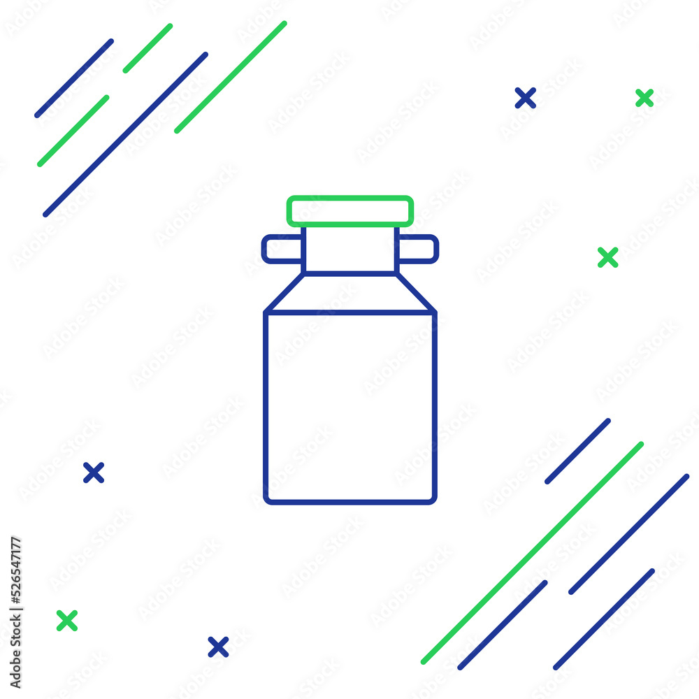 Obraz premium Line Can container for milk icon isolated on white background. Colorful outline concept. Vector