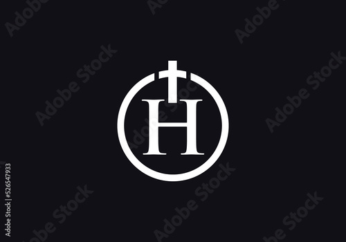 Christian Church logo and symbol design with the letter H
