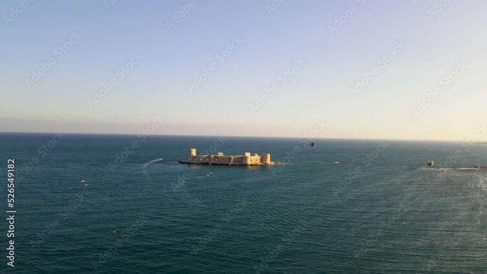 Aerial view of the maiden castle (Kiz Kalesi) in Mersin Turkey. Aerial view of the maiden castle (Kiz Kalesi) in Mersin Turkey.